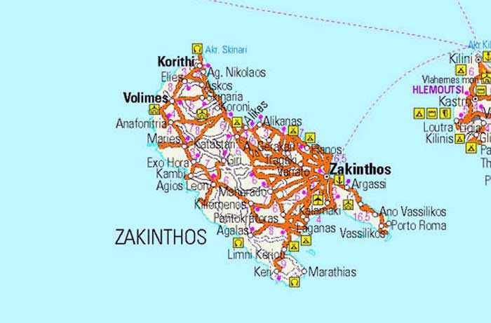 Χάρτης Ζακύνθου